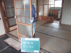 内装材の撤去の様子
